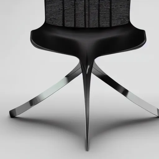 Image similar to modern chair inspired by the f 1 1 7 nighthawk, designed by zaha hadid, product image, photography