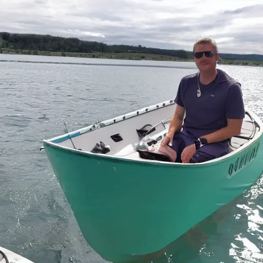 Prompt: joe on a boat