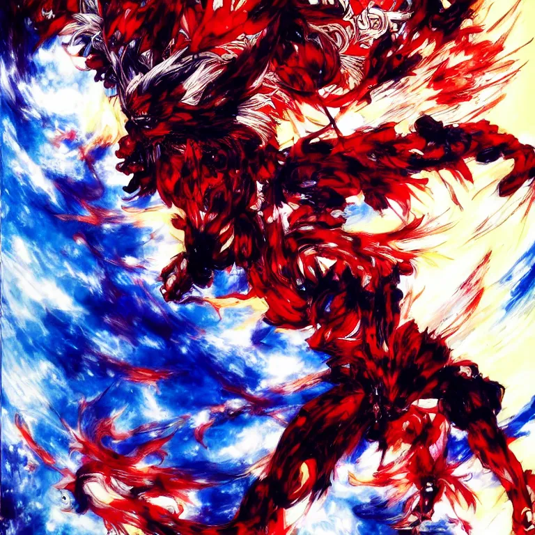 cosmic garou, beautiful collaborative painting by greg