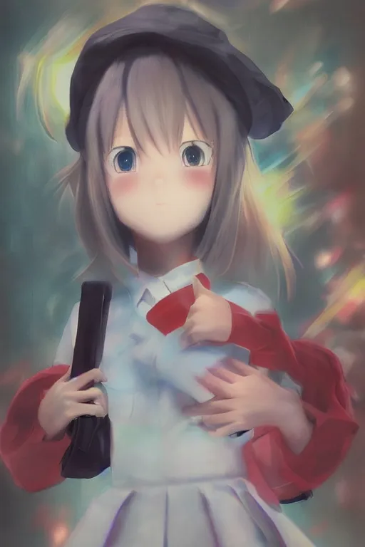 Prompt: 3d polaroid infrared octane render portrait of beauty 3d anime schoolgirls fight under dark japanese subway. cute face. dramatic light, trending on artstation, 3d art by hayao miyazaki oil painting. vivid colors