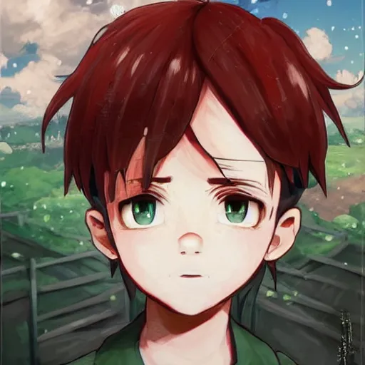 Image similar to beautiful little boy in nazi uniform posing. red, green, blue and gray pallet color. made in abyss art style, inspired by kris from deltarrune, cute detailed artwork, anatomically correct, soft details, ilya kuvshinov, reflection, perfect composition, portrait, illumination, digital art, detailed anime soft face