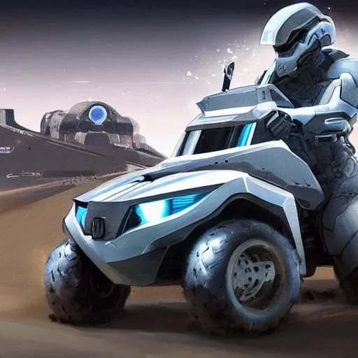 Image similar to concept art blueprint halo new atv vehicles by tony stark