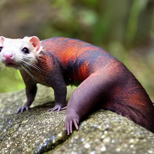 Image similar to photo of a scaly reptilian ferret