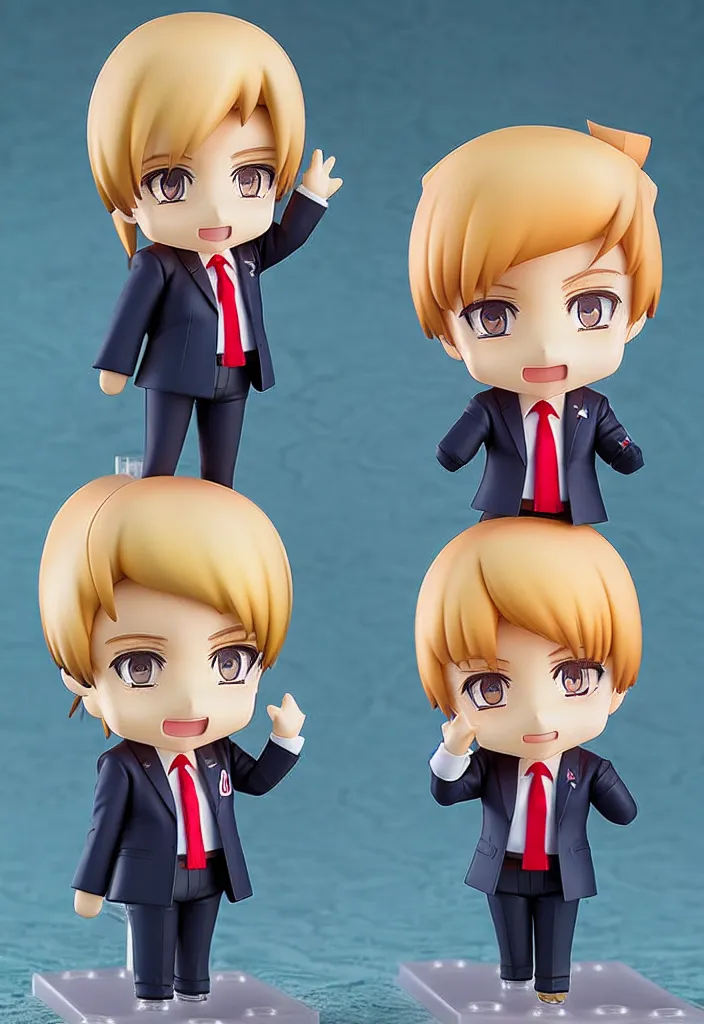 Image similar to An Anime Nendoroid of DONALD TRUMP!!!!!!!!!, Product Photo, 8k, Sharp photo