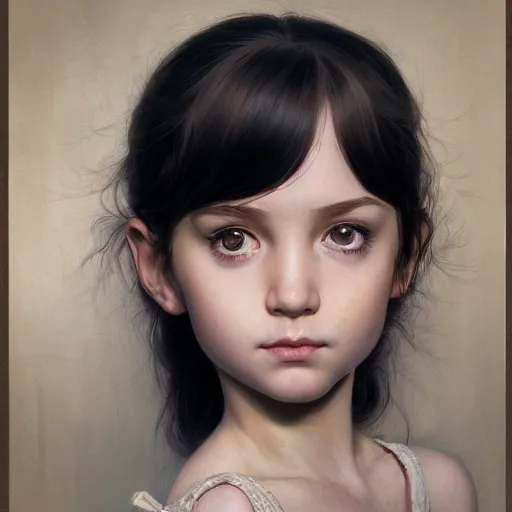 Image similar to highly detailed portrait of a girl, stephen bliss, unreal engine, greg rutkowski, ilya kuvshinov, ross draws, hyung tae and frank frazetta, tom bagshaw, tom whalen, nicoletta ceccoli, mark ryden, earl norem, global illumination, god rays