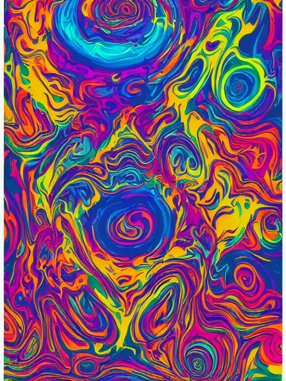 Image similar to A psychedelic poster by Wes Wilson