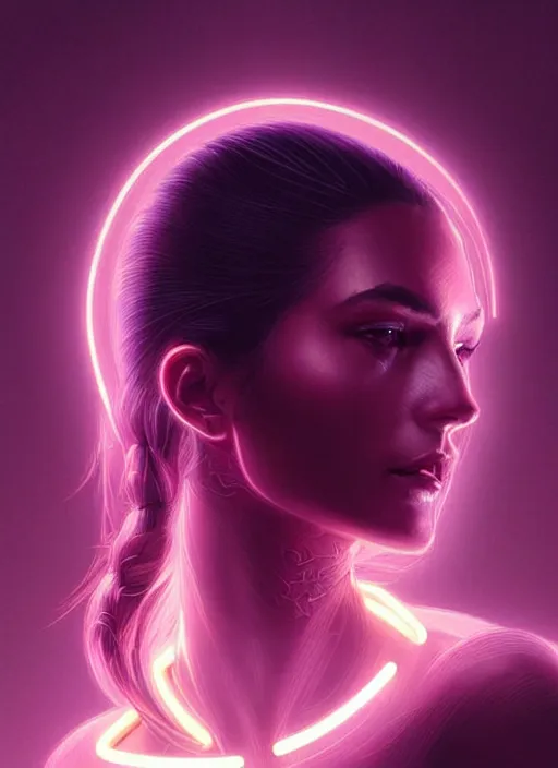 Image similar to portrait of european female humanoid, very intricate, elegant, cyber neon lights, highly detailed, digital illustration, trending in artstation, trending in pinterest, glamor pose, concept art, smooth, sharp focus, art by artgerm and greg rutkowski