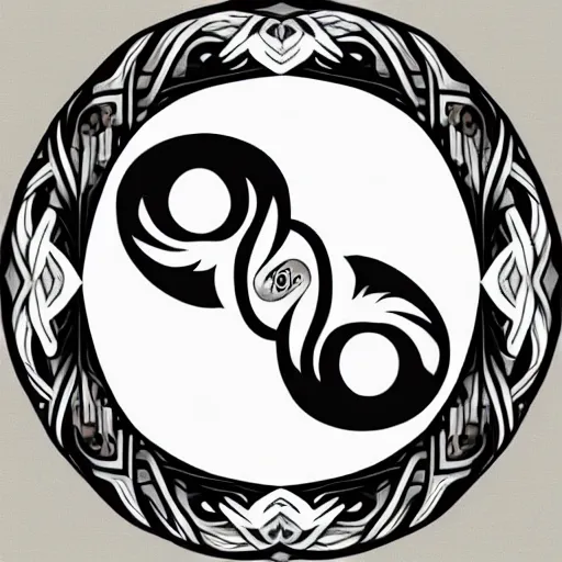 Image similar to male and female, yin yang design, twin flame