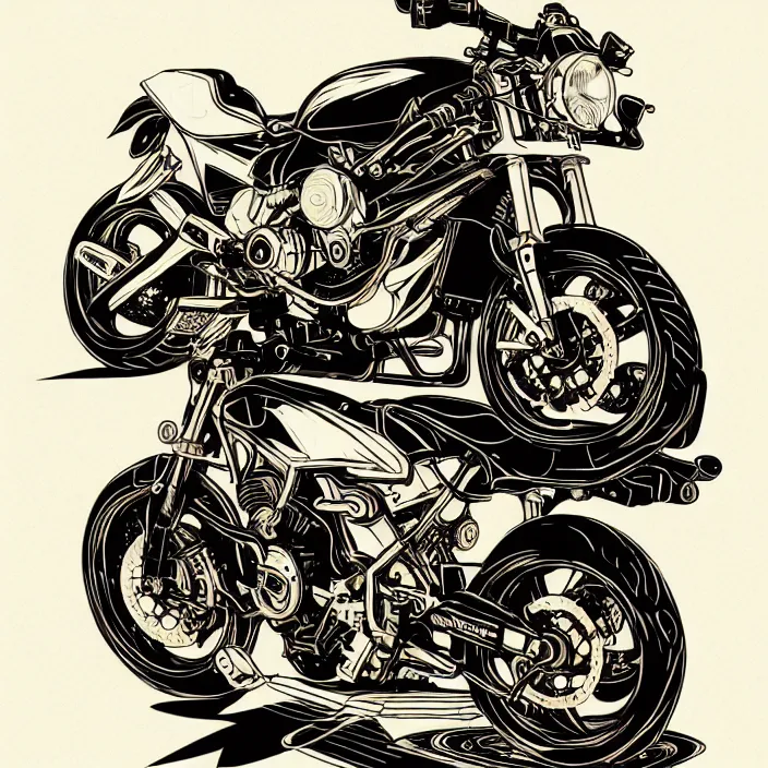 Image similar to Dangerous Biker illustration, vector art style, medium shot, intricate, elegant, highly detailed, digital art, ffffound, art by JC Leyendecker and sachin teng