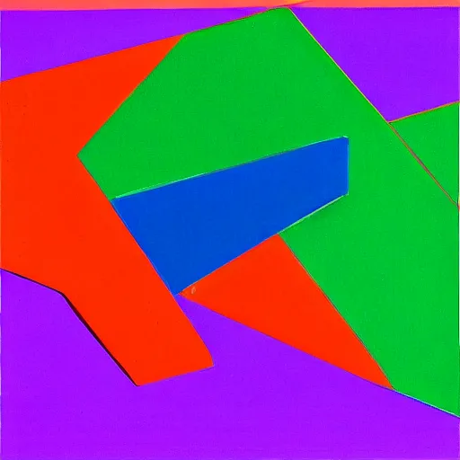 Image similar to pennrose triangle painted by patrick caulfield