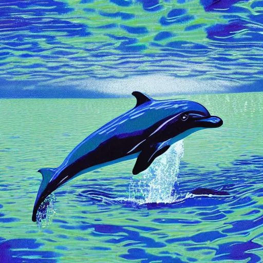 Image similar to magic eye image of a dolphin