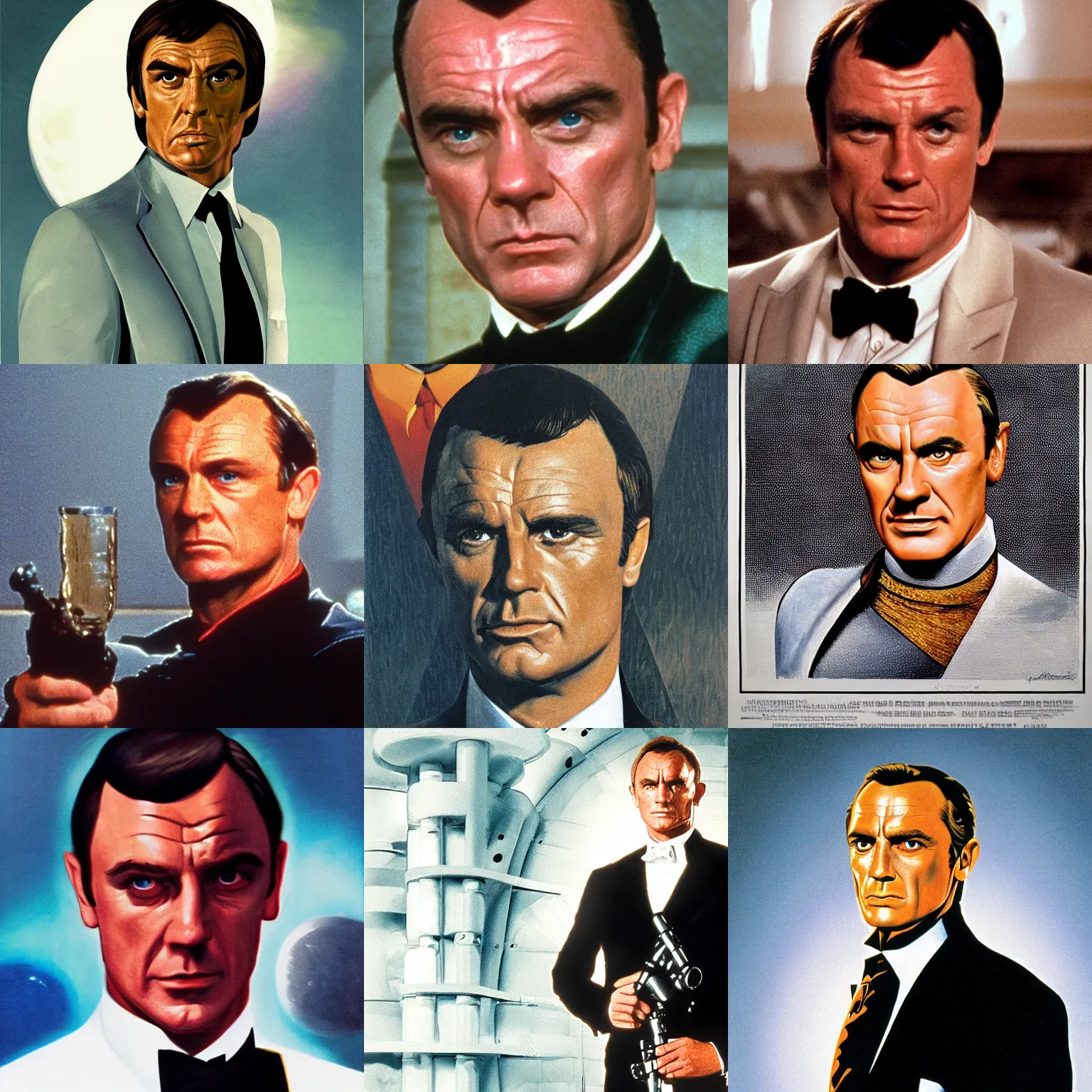 Prompt: portrait of Goodhead from james bond moonraker movie