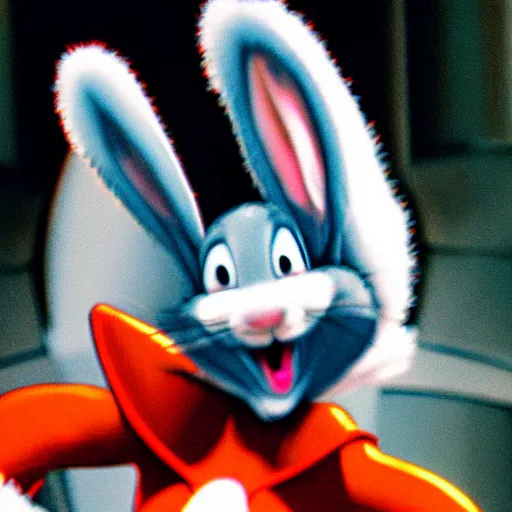 Image similar to bugs bunny photo from marvel movie, award winning photography, 50 mm