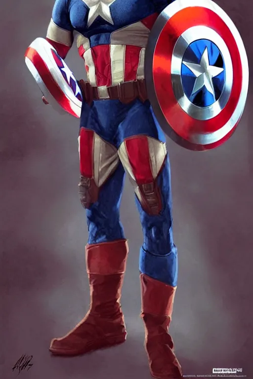 Prompt: Narendra Modi as Captain America, claws are up, red and blue Captain America costume, Narendra Modi hairstyle and beardstyle, calm, grumpy, portrait, masculine figure, highly detailed, digital painting, artstation, concept art, smooth, sharp focus, illustration, cinematic lighting, art by artgerm and greg rutkowski and alphonse mucha