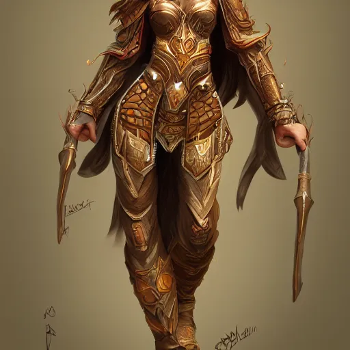 Prompt: beautiful earthen sorceress wearing wooden armor, trending on artstation, ultra fine detailed, hyper detailed, hd, concept art, digital painting