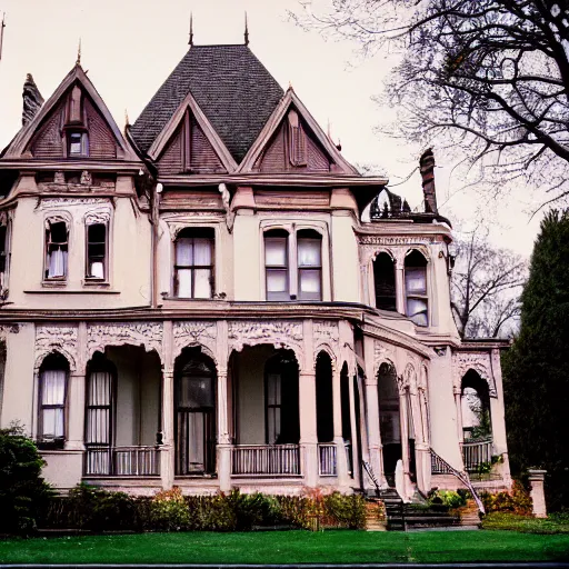 Image similar to victorian mansion. photographed with leica summilux - m 2 4 mm lens, iso 1 0 0, f / 8, portra 4 0 0