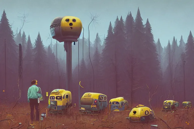 Image similar to humdrum of terror, by simon stalenhag and ansel adams, digital art