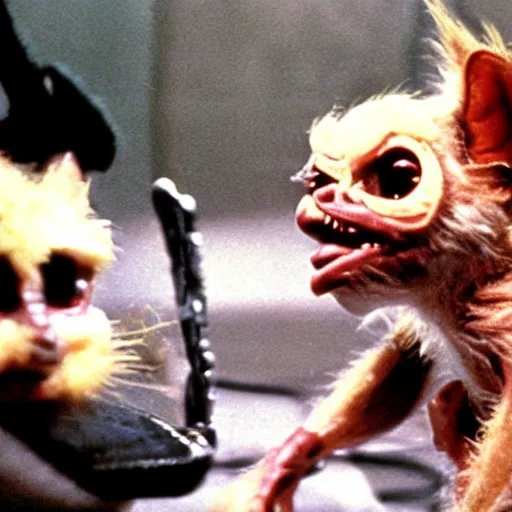 Prompt: a cinematic still of a mogwai from the movie Gremlins