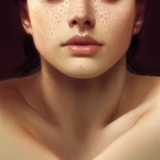 Prompt: concept art, portrait of beautiful lightly freckled woman, soft natural light, intricate, elegant, highly detailed, my rendition, digital painting, artstation, concept art, smooth, sharp focus, illustration, art by greg rutkowski and alphonse mucha and uang guangjian and gil elvgren, symmetry!!