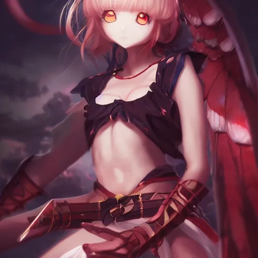 Prompt: anime portrait of a demon lord as an anime girl by Stanley Artgerm Lau, WLOP, Rossdraws, James Jean, Andrei Riabovitchev, Marc Simonetti, and Sakimichan, trending on artstation