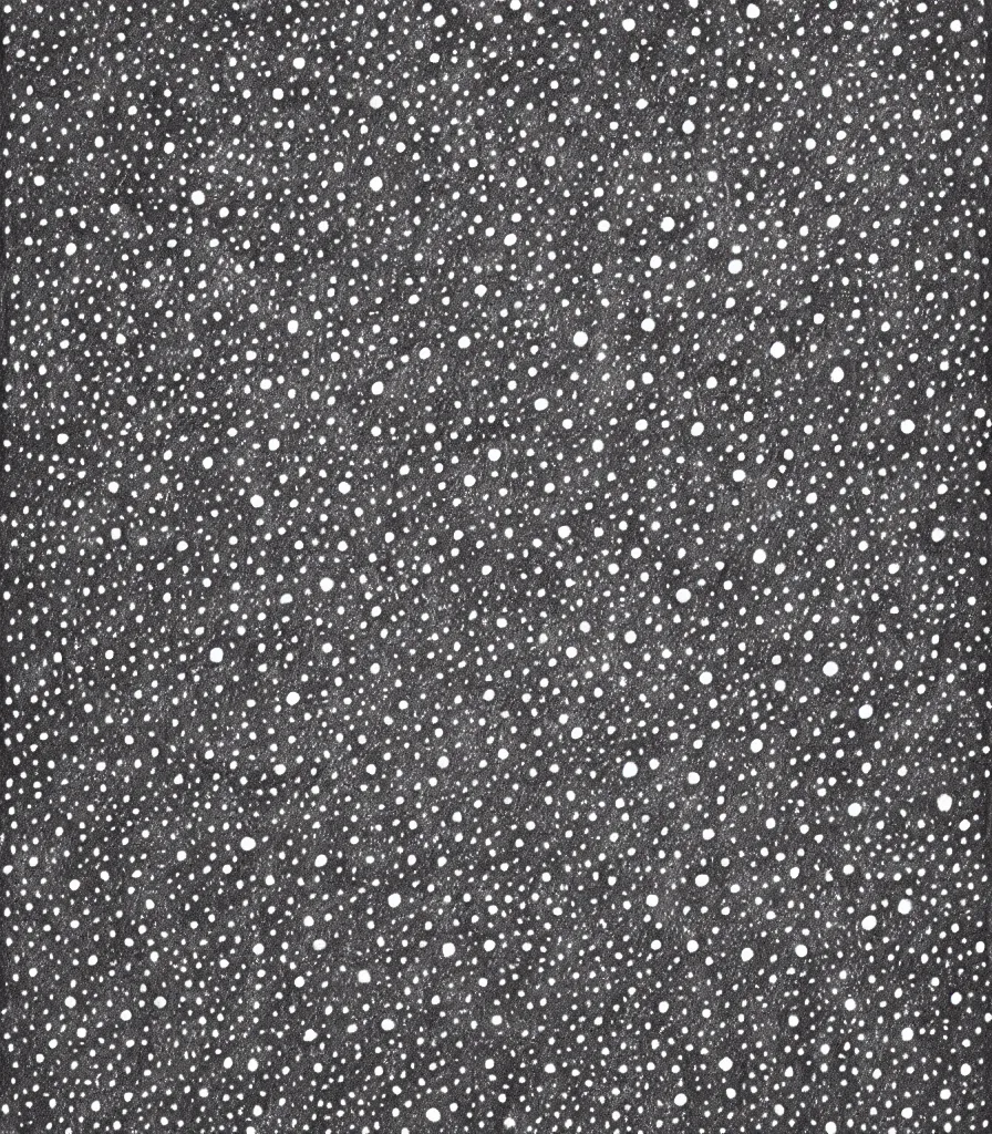 Image similar to a beautiful painting of the universe drawn in a pattern small circles, galaxies, pointilism, rough charcoal sketch, black dots