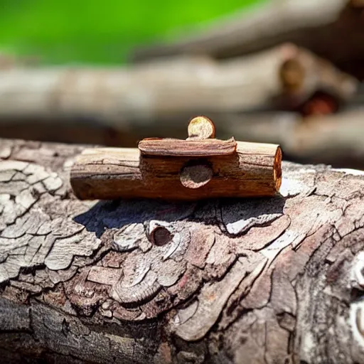 Image similar to wooden log shaped like a bug