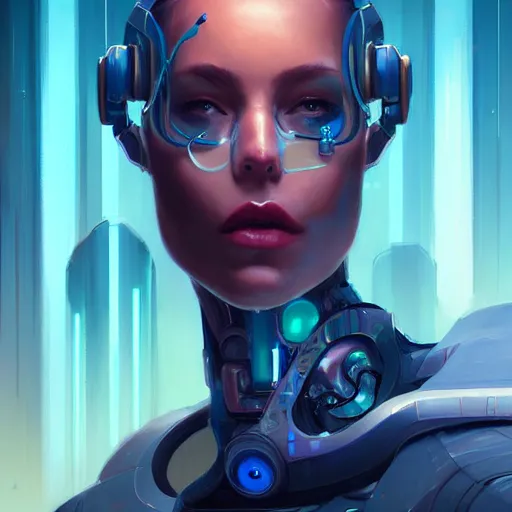 a portrait of a beautiful cybernetic spy, cyberpunk | Stable Diffusion