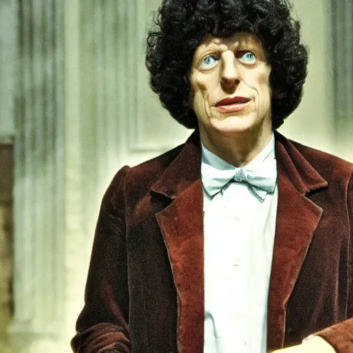 Prompt: Tom Baker as the Doctor