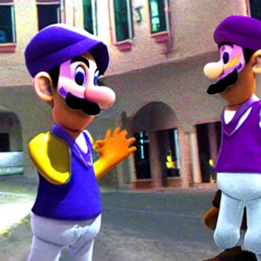 Prompt: photo of Indian waluigi