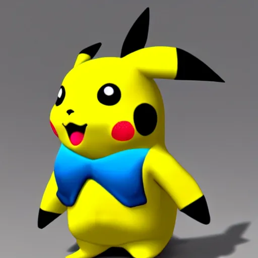 Image similar to pikachu in fornite holding shotgun ray tracing 3 d cgsociety dramatic lighting