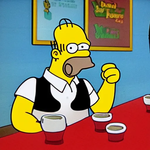 Image similar to Homer Simpson In pulp fiction