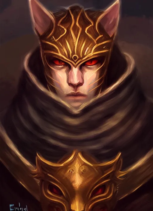 Image similar to a portrait of meoguard in elden ring!!