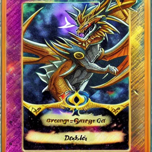 yu - gi - oh card of a dragon, Stable Diffusion