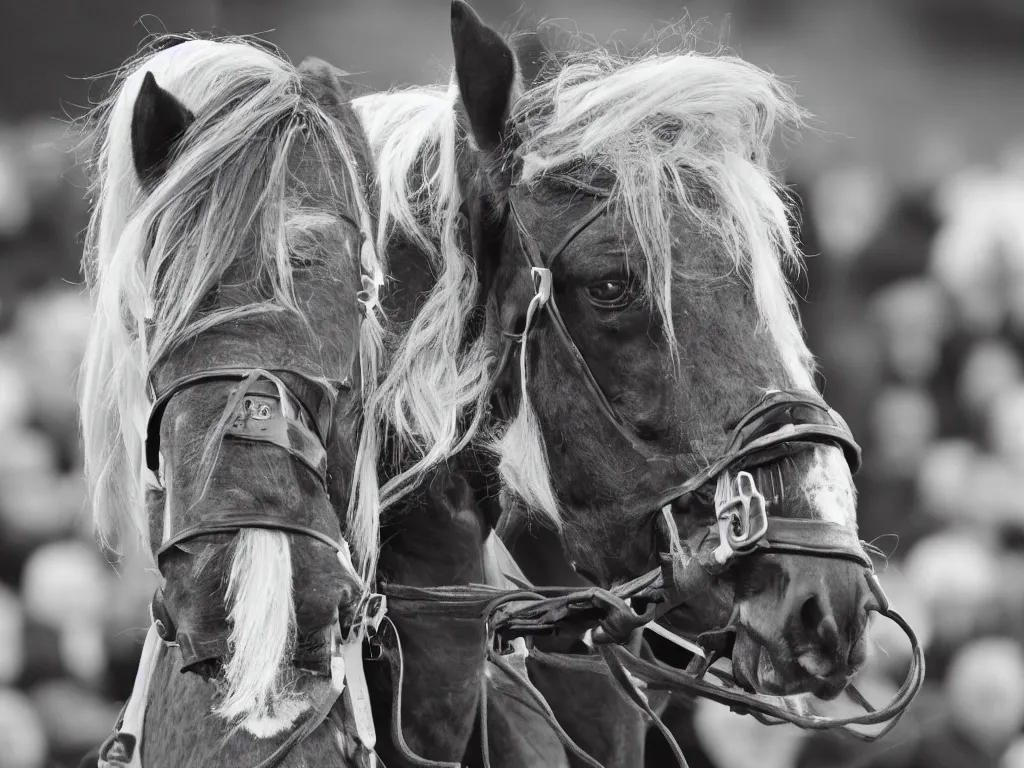 Prompt: liz truss inside a horse, her head visible in the horse's throat as it yawns