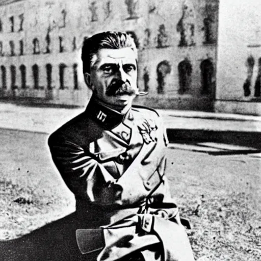 Image similar to Joseph Stalin on his knees