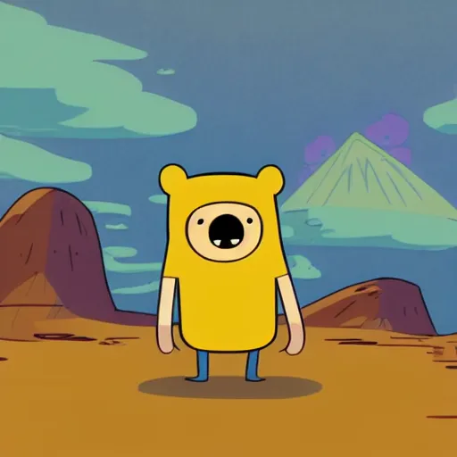 Image similar to cartoon character in a style of adventure time cartoon