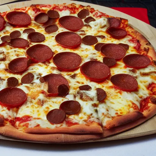 Image similar to pizza with miniature cows as topping