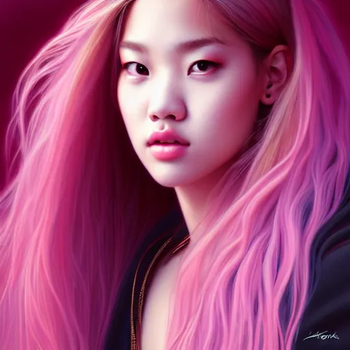 Image similar to portrait of jossi of blackpink, highly detailed, digital painting, smooth, sharp focus, illustration, ultra realistic, 8 k, art by artgerm and alphonse mucha