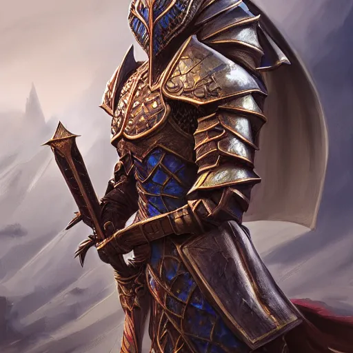 Image similar to portait of a dragon knight holding sword, digital art, digital painting, masterpiece, elegant, hyper realistic, award winning, 8 k, behance, artstation, unreal engine 5, octane render, masterpiece, sharp focus, intricate, ornate