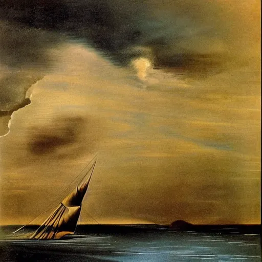 Image similar to storm is coming, i have regrets, by salvador dali