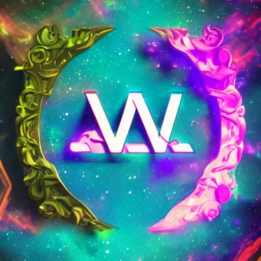 Image similar to a and w vaporwave logo, digital art, cosmic, 3 d high definition, trending on art station, photorealistic, high resolution, 8 k, octane, hyper detailed, insane details, intricate, elite, ornate, elegant trend, highly detailed and intricate, sharp focus, photography, unreal engine