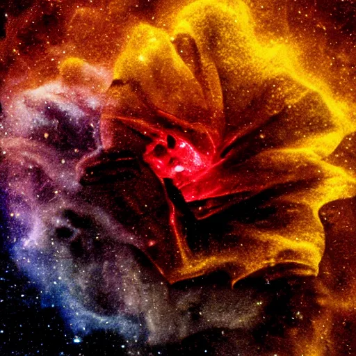 Prompt: award - winning macro of a beautiful!!!!! black rose made of molten magma and nebulae on black background by harold davis, georgia o'keeffe and harold feinstein, highly detailed, hyper - realistic!!!!!, inner glow, trending on deviantart, artstation and flickr, nasa space photography, national geographic