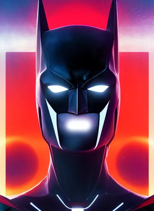 Prompt: symmetry!! portrait of batman beyond, 1 9 9 9 tv series, skinny sci - fi, tech wear, glowing lights!! intricate, elegant, highly detailed, digital painting, artstation, concept art, smooth, sharp focus, illustration, art by artgerm and greg rutkowski and alphonse mucha