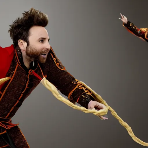 Image similar to charlie day as a matador, hyper detailed, action shot, 8 k