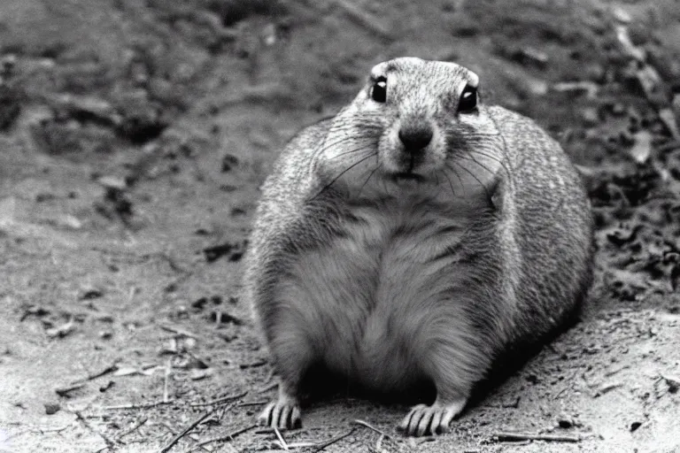 Image similar to obese prairie dog in ww 2