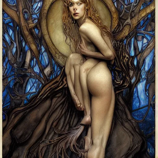 Prompt: a painting in the style of donato giancola, and in the style of charlie bowater, and in the style of arthur rackham. symmetry, smooth, sharp focus, semi - realism.