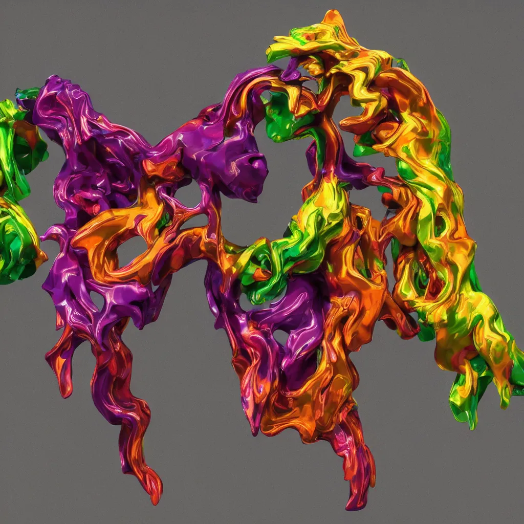 Image similar to painful pleasures by lynda benglis, octane render, colorful, 4 k, 8 k