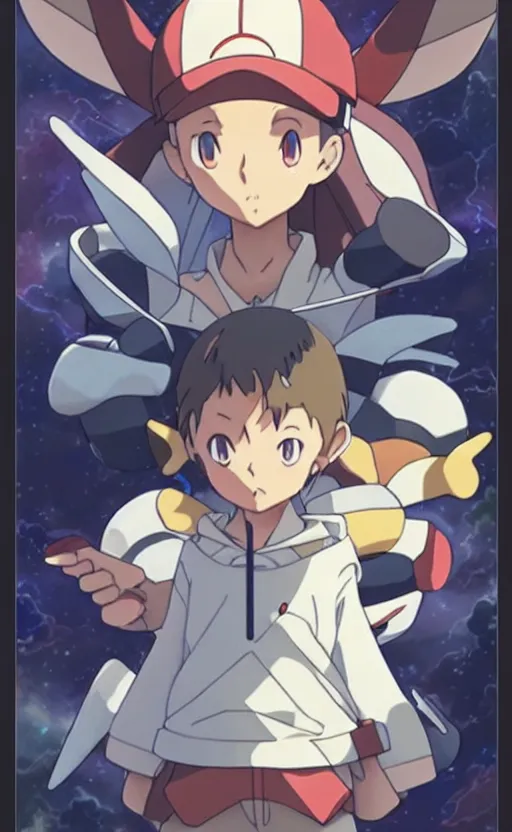 Prompt: a pokemon go card from 1 9 9 8, illustration, concept art, anime key visual, trending pixiv fanbox, by wlop and greg rutkowski and makoto shinkai and studio ghibli and kyoto animation and ken sugimori, symmetrical facial features, gen 2, pocket monster companion, box art