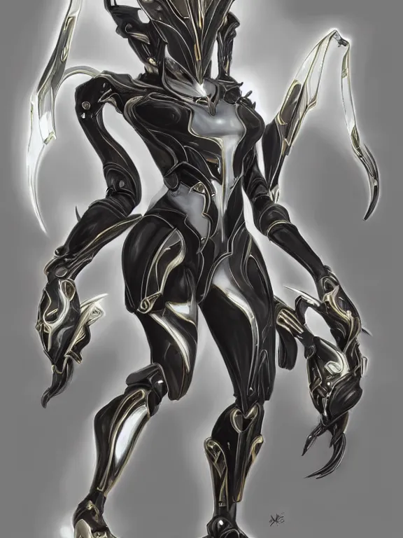 Image similar to exquisite cinematic front shot, low shot, of a beautiful saryn warframe, that's a giant beautiful stunning anthropomorphic robot female dragon with metal cat ears, posing elegantly, robot dragon paws for feet, streamlined white armor, long elegant tail, two arms, two legs, long tail, detailed warframe fanart, destiny fanart, high quality digital art, giantess art, dragon art, furry art, realistic digital art, warframe art, Destiny art, furaffinity, DeviantArt, artstation, 8k HD, octane render