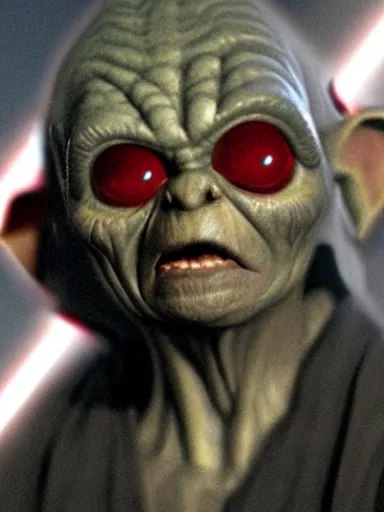 Image similar to Gollum as Sith lord darth vader